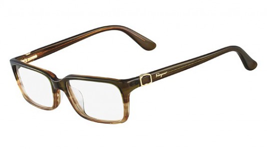 Ferragamo SF2617 Eyeglasses, 316 KHAKI BROWN DEMI