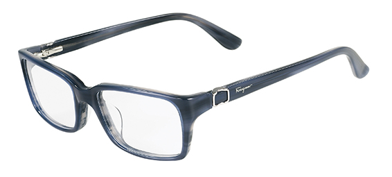Ferragamo SF2617 Eyeglasses, 423 BLUE HORN