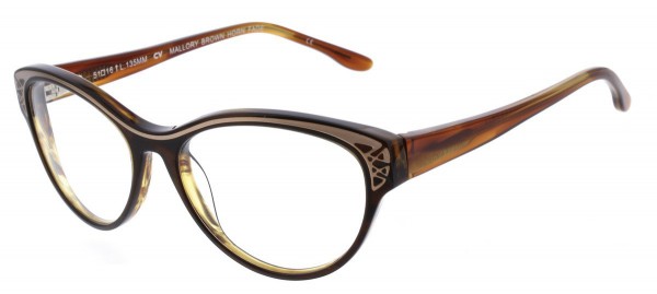 BCBGMAXAZRIA MALLORY Eyeglasses, Brown Horn Fade