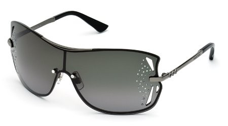 Swarovski SK-0041 Sunglasses, 09b - Matte Gunmetal / Gradient Smoke