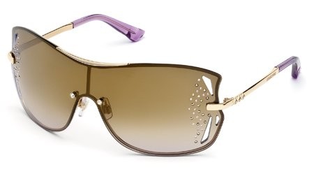 Swarovski SK-0041 Sunglasses, 28g - Shiny Rose Gold / Brown Mirror