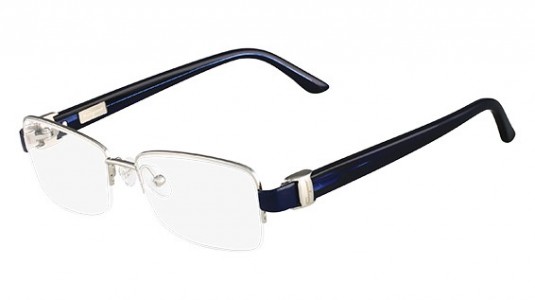 Ferragamo SF2112 Eyeglasses, (045) SHINY SILVER