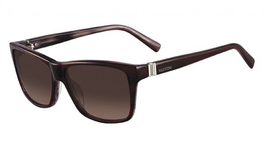 Valentino V629S Sunglasses, 608 BORDEAUX/HORN