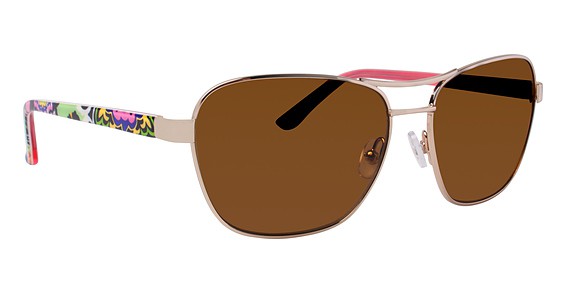 Vera Bradley Tatum Sunglasses, RIO Rio (Solid Brown Polarized)