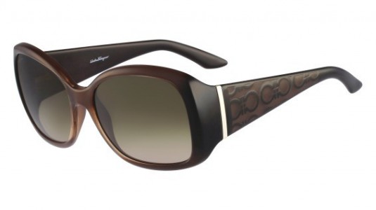 Ferragamo SF722S Sunglasses, 210 BROWN