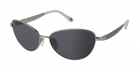 Lulu Guinness L115 Sunglasses, Silver (SIL)