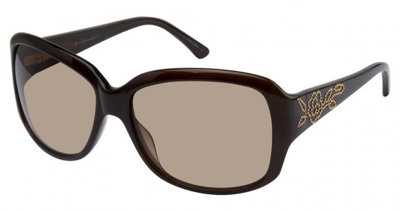 Lulu Guinness L445-Tara Sunglasses, Chocolate Brown  (BRN)