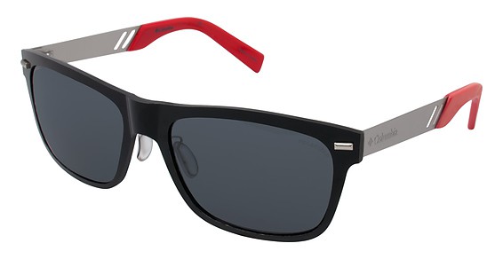 Columbia COURCHAVEL Sunglasses, C02 BLACK/GUN/RED (GREY)