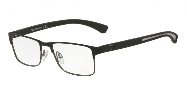 Emporio Armani EA1052 Eyeglasses, 3094 RUBBER BLACK & GUNMETAL (BLACK)