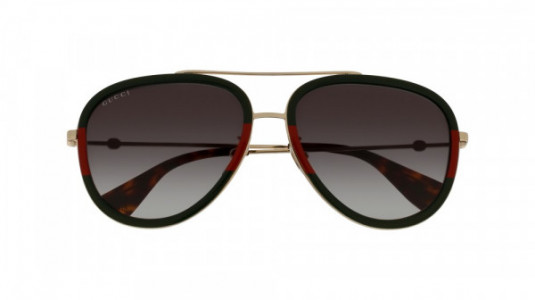 Gucci GG0062S Sunglasses, 003 - GOLD with GREEN lenses