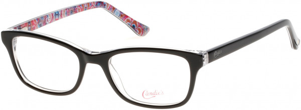 Candie's Eyes CA0504 Eyeglasses, 005 - Black/Crystal / Black/Texture