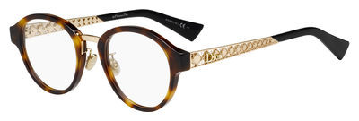 Christian Dior Dioramao 3F Eyeglasses, 0DA0(00) Havana Gold