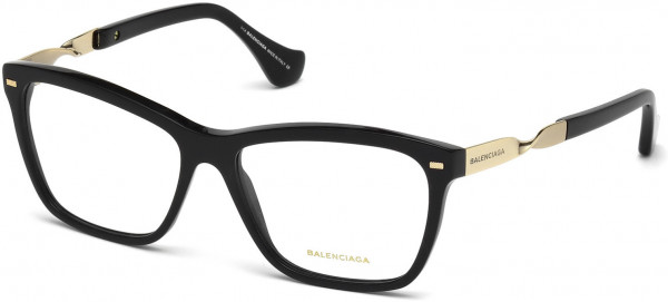 Balenciaga BA5014 Eyeglasses, 001 - Shiny Black