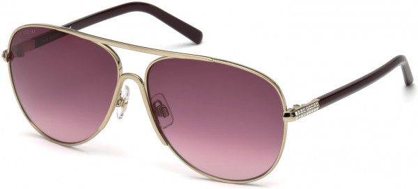 Swarovski SK0138 Sunglasses, 33Z - Gold/other / Gradient Or Mirror Violet