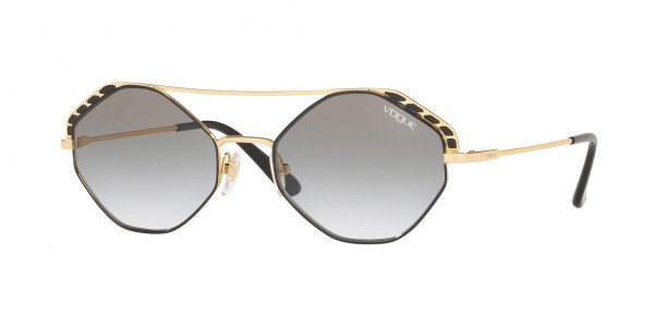 Vogue VO4134S Sunglasses, 280/8E GOLD/BLACK (BLACK)