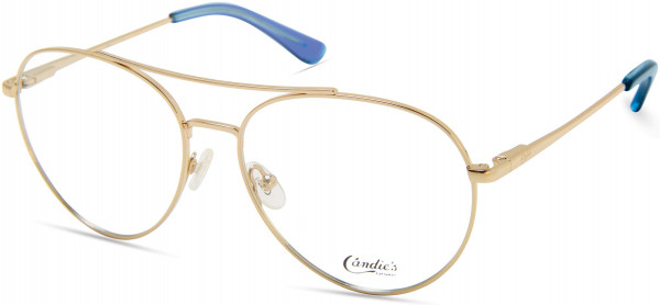 Candie's Eyes CA0173 Eyeglasses, 028 - Shiny Rose Gold Metal With Plum Temple Tips