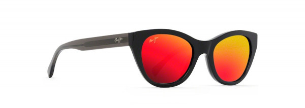 Maui Jim CAPRI Sunglasses, Black with Trans Dark Grey Temple. HAWAII LAVA™