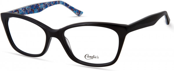 Candie's Eyes CA0183 Eyeglasses, 001 - Shiny Black / Black/Texture