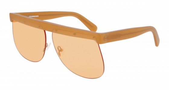 Courrèges CL1901 Sunglasses, 007 - BROWN with ORANGE lenses