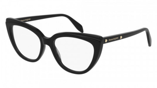 Alexander McQueen AM0253O Eyeglasses, 001 - BLACK