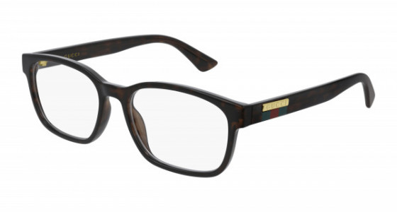 Gucci GG0749O Eyeglasses, 005 - HAVANA with TRANSPARENT lenses