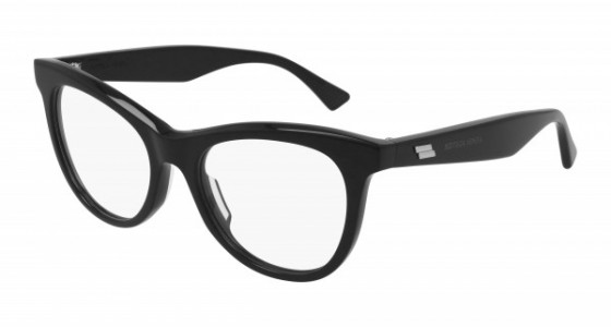 Bottega Veneta BV1064O Eyeglasses, 001 - BLACK with TRANSPARENT lenses