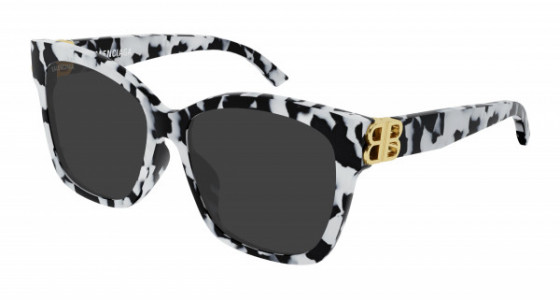 Balenciaga BB0102SA Sunglasses, 007 - HAVANA with GOLD temples and GREY lenses