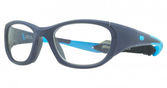 Rec Specs REPLAY Sports Eyewear, 636 Matte Navy/Cyan (Clear With Silver Flash Mirror)
