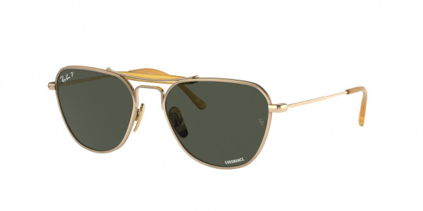 Ray-Ban RB8064 Sunglasses, 9205P1 ARISTA POLAR DARK GREEN (GOLD)