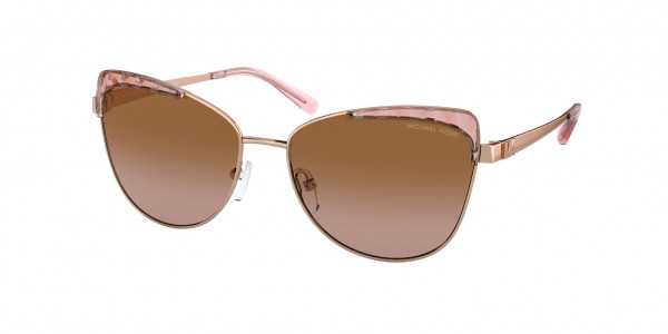 Michael Kors MK1084 SAN LEONE Sunglasses, 110813 ROSE GOLD (PINK)