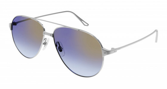 Cartier CT0298S Sunglasses, 005 - SILVER with VIOLET lenses