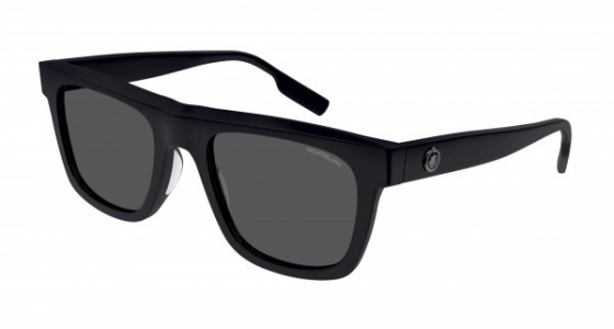 Montblanc MB0176S Sunglasses, 001 - BLACK with GREY lenses