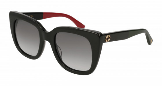 Gucci GG0163SN Sunglasses, 003 - BLACK with GREY lenses