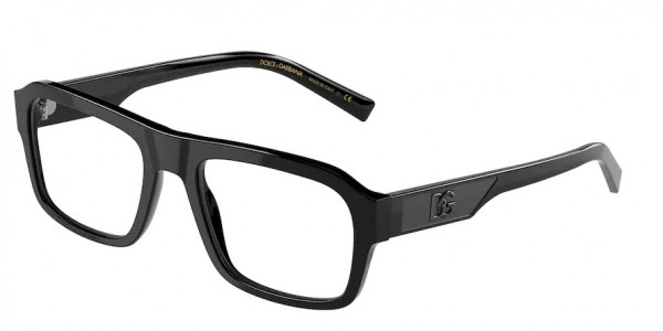 Dolce & Gabbana DG3351 Eyeglasses, 501 BLACK (BLACK)