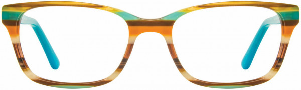 db4k Fashion Plate Eyeglasses, Aqua / Apricot Stripe