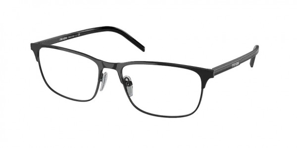 Prada PR 66YV Eyeglasses, 1AB1O1 BLACK (BLACK)