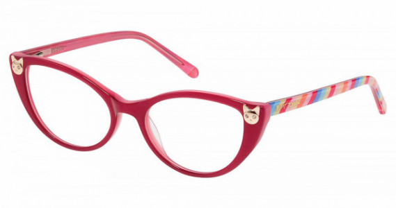 Betsey Johnson BJG MEOW Eyeglasses, multicolor