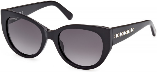 Swarovski SK0372 Sunglasses, 001 - Shiny Black