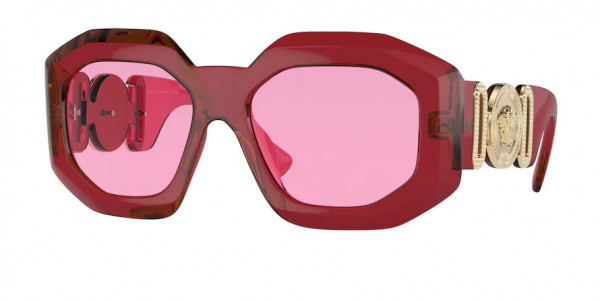Versace VE4424U Sunglasses, 388/5 TRANSPARENT RED (RED)