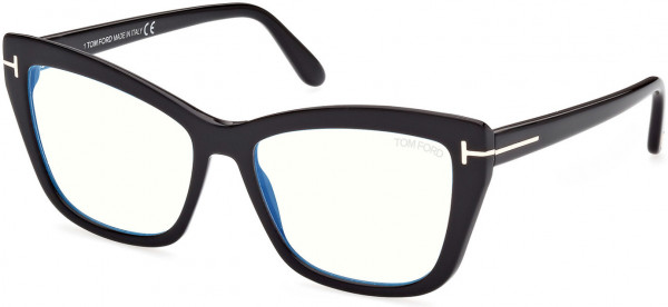 Tom Ford FT5826-B Eyeglasses, 001 - Shiny Black / Shiny Black