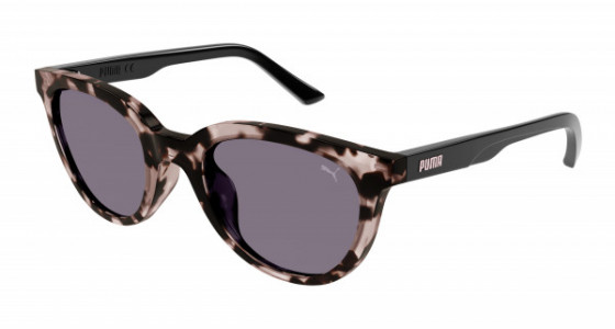 Puma PJ0073S Sunglasses, 002 - HAVANA with BLACK temples and VIOLET lenses