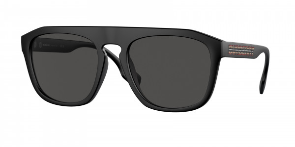 Burberry BE4396U WREN Sunglasses, 346487 WREN MATTE BLACK DARK GREY (BLACK)