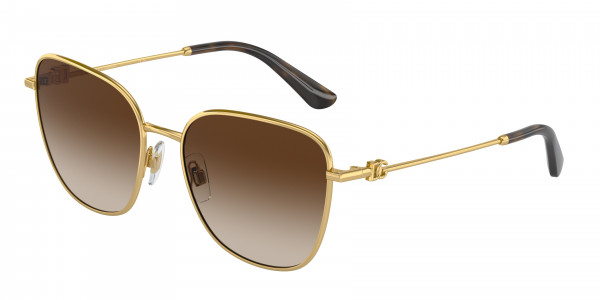 Dolce & Gabbana DG2293 Sunglasses, 02/13 GOLD GRADIENT BROWN (GOLD)