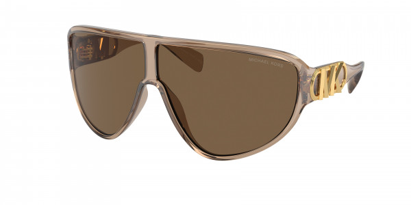 Michael Kors MK2194 EMPIRE SHIELD Sunglasses, 393773 EMPIRE SHIELD BROWN TRANSPAREN (BROWN)