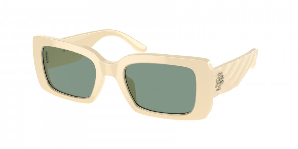 Tory Burch TY7188U Sunglasses, 190671 IVORY PETROL GREEN (WHITE)