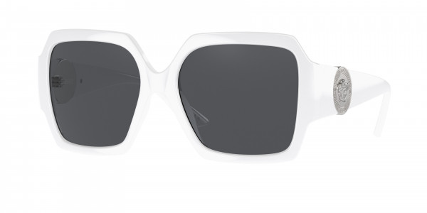 Versace VE4453 Sunglasses, 314/87 WHITE DARK GREY (WHITE)