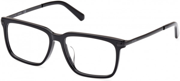Guess GU50077-D Eyeglasses, 001 - Shiny Black / Shiny Black