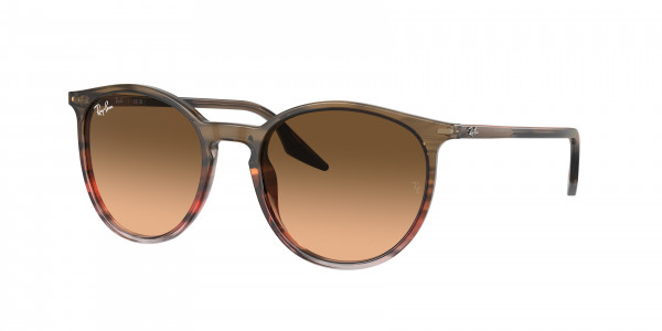 Ray-Ban RB2204 Sunglasses, 13953B STRIPED BROWN GRADIENT RED BIA (BROWN)