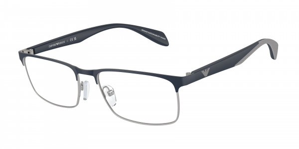 Emporio Armani EA1149 Eyeglasses, 3368 MATTE SILVER/BLUE (SILVER)
