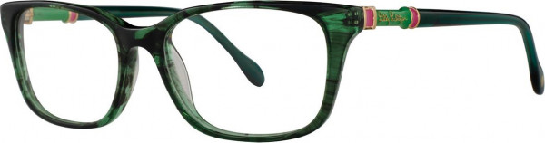 Lilly Pulitzer Bailey Eyeglasses, Green Tortoise
